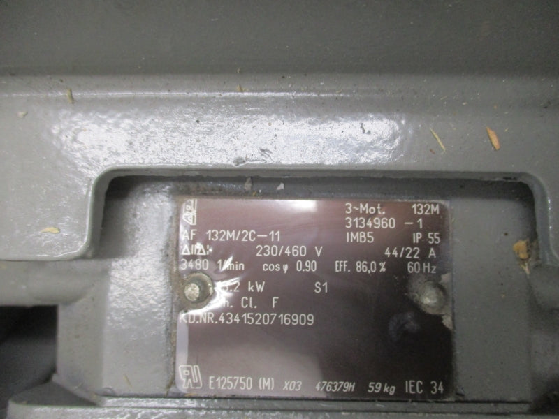 BECKER AF132M/2C-11 230/460V 44/22A (AS PICTURED) NSNP