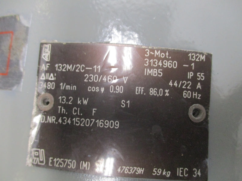 BECKER AF132M/2C-11 230/460V 44/22A (AS PICTURED) NSNP