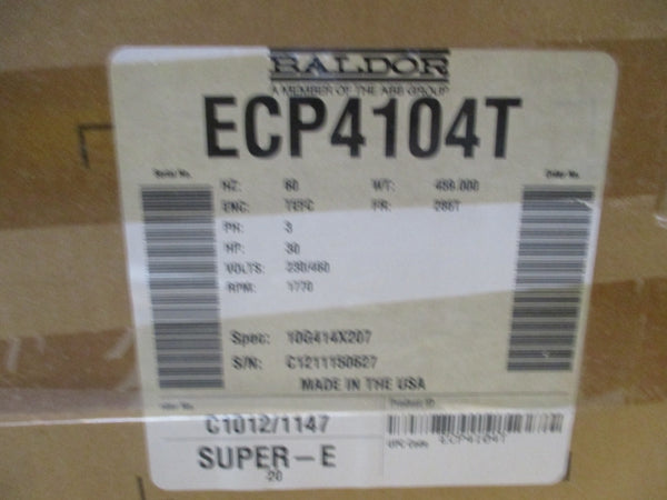 BALDOR ECP4104T 230/460V 72/36A NSMP