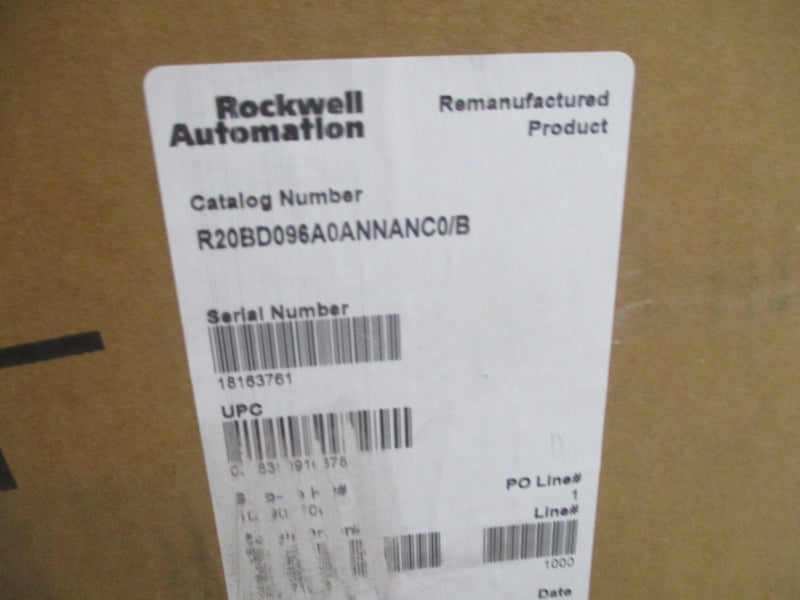 ALLEN BRADLEY 20BD096A0ANNANC0 SER. B 432-528VAC 90.1/72.3A F/W 18.006 NSMP