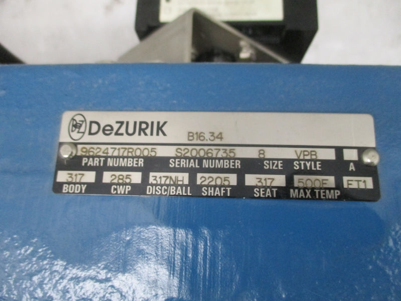 DEZURIK STAINLESS 8" VBP CONTROL VALVE  NSNP