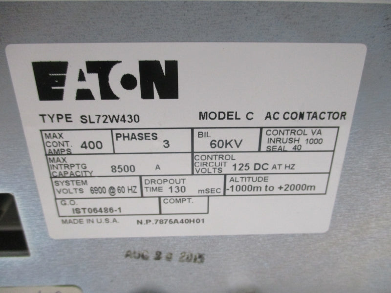 EATON SL72W430 125VDC 400A NSMP