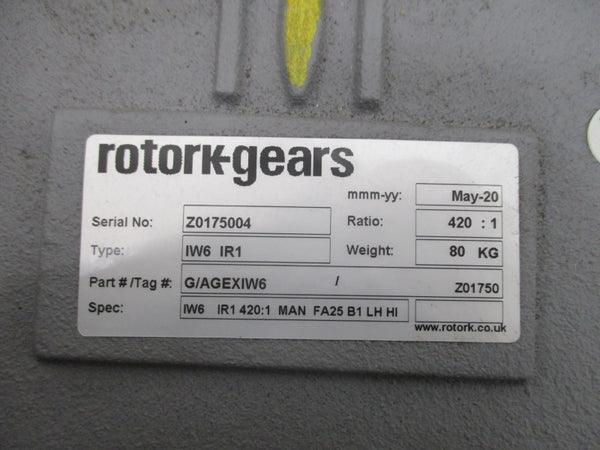 ROTORK GEARS G/AGEXIW6 IW6IR1 NSNP