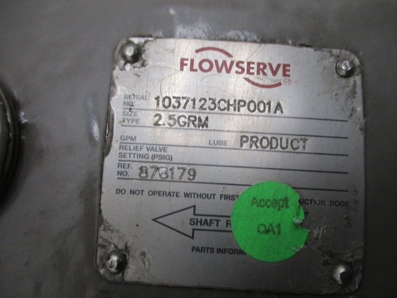 FLOWSERVE ROTARY PUMP 2 IN 1750 RPM 878179 2.5GRM NSNP