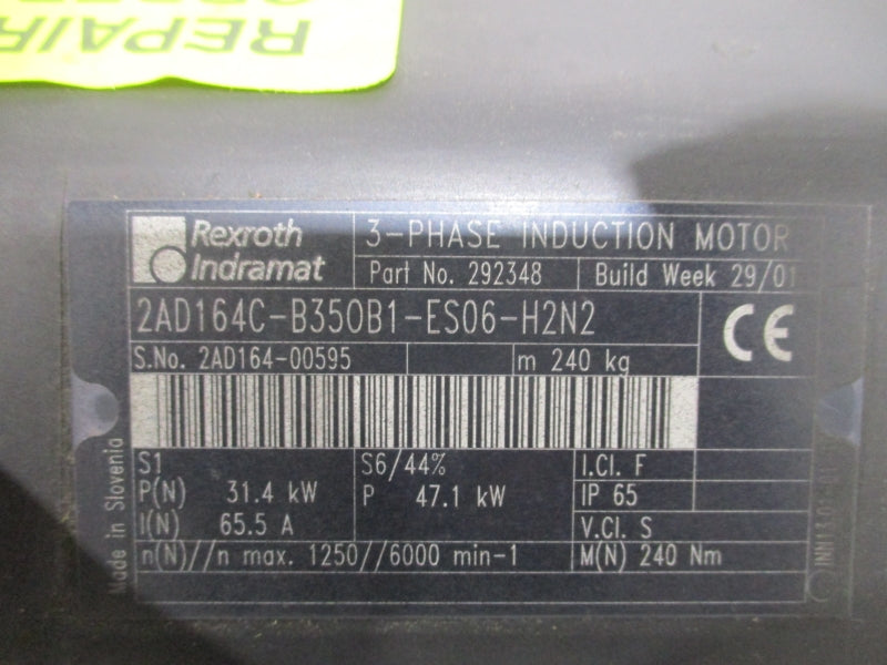 REXROTH  2AD164C-B350B1-ES06-H2N2 292348 65.5A UNMP