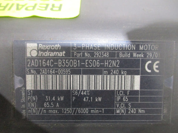 REXROTH  2AD164C-B350B1-ES06-H2N2 292348 65.5A UNMP