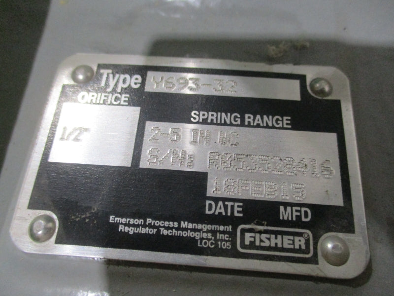 FISHER Y693-1314-102822 1/2" NSMP