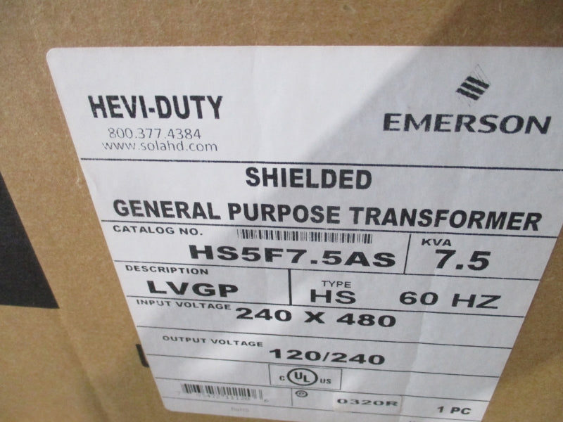 EMERSON HS5F7.5AS 120/240V NSMP