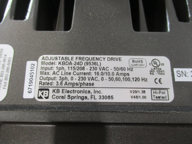 DOSEURO D-50U-30/B-11DV 230/460V 1.6/.8A NSNP
