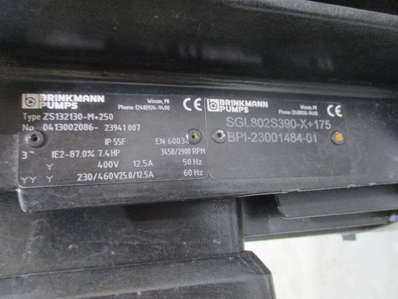 BRINKMANN PUMPS ZS132130-M+250 230/460V 25.0/12.5A NSNP