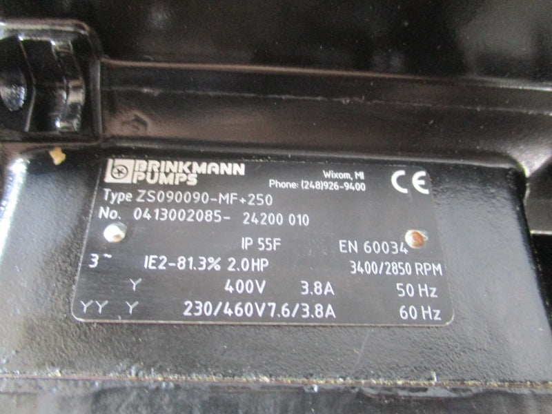 BRINKMANN PUMPS ZS090090-MF+250 230/460V 7.6/3.8A NSNP