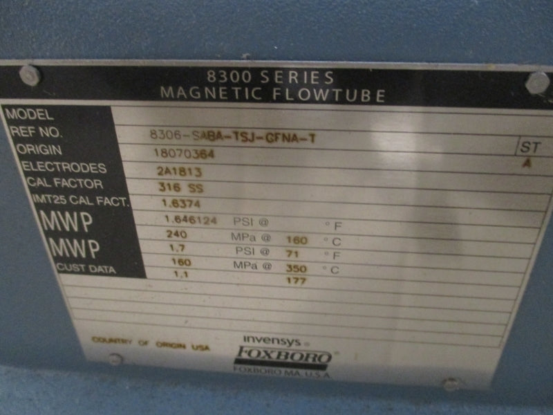 FOXBORO 8306-SABA-TSJ-GFNA-T 1.7PSI NSMP