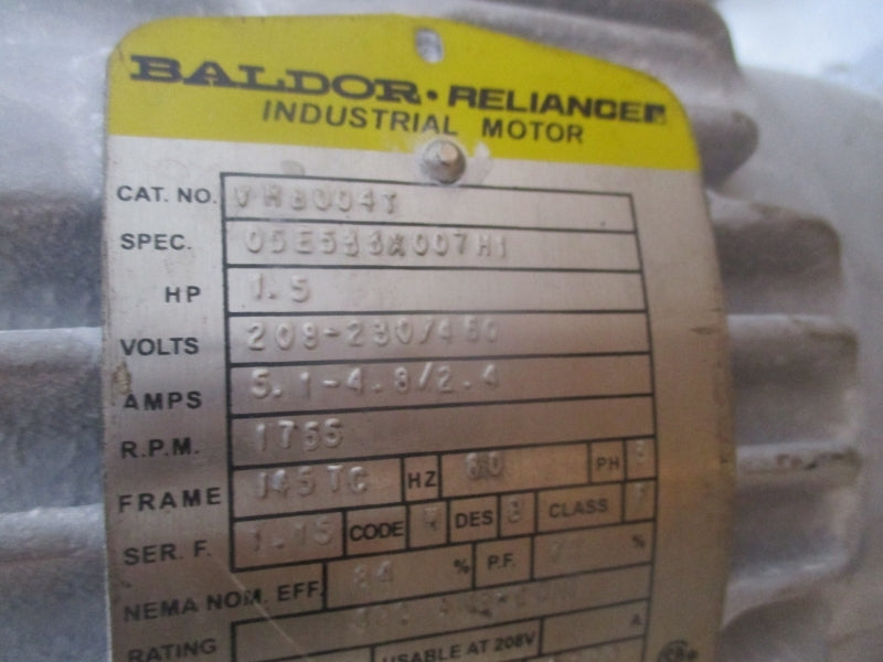 BALDOR VR8004T 208-230/460V 5.1-4.8/2.4A UNMP