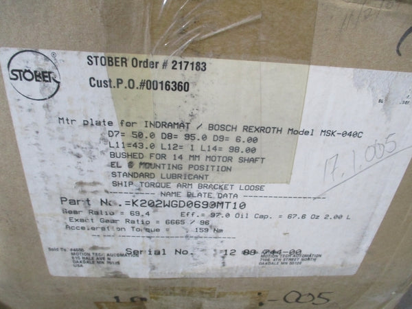 STOBER K202WGD0690MT10 NSMP