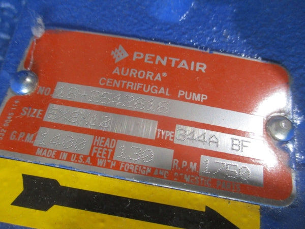 PENTAIR AURORA 344A BF WITH WEG 60 HP MOTOR 18-2542616 230/460V 137/68.3A 5X6X12 NSNP