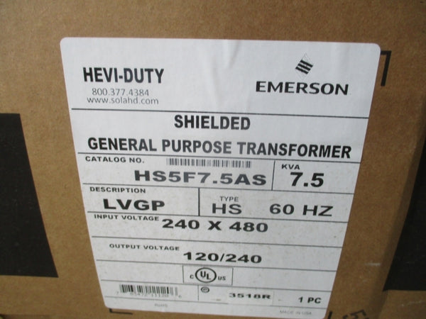 HEVI-DUTY HS5F7.5AS 240X480V NSMP