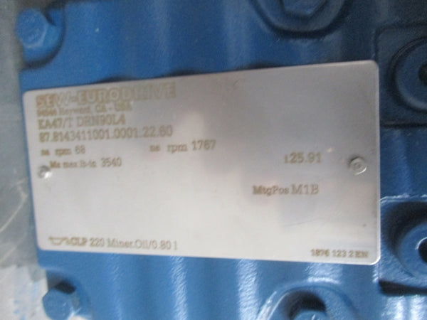 SEW-EURODRIVE KA47/T DRN90L4 230/460V 6.00/3.00A NSNP