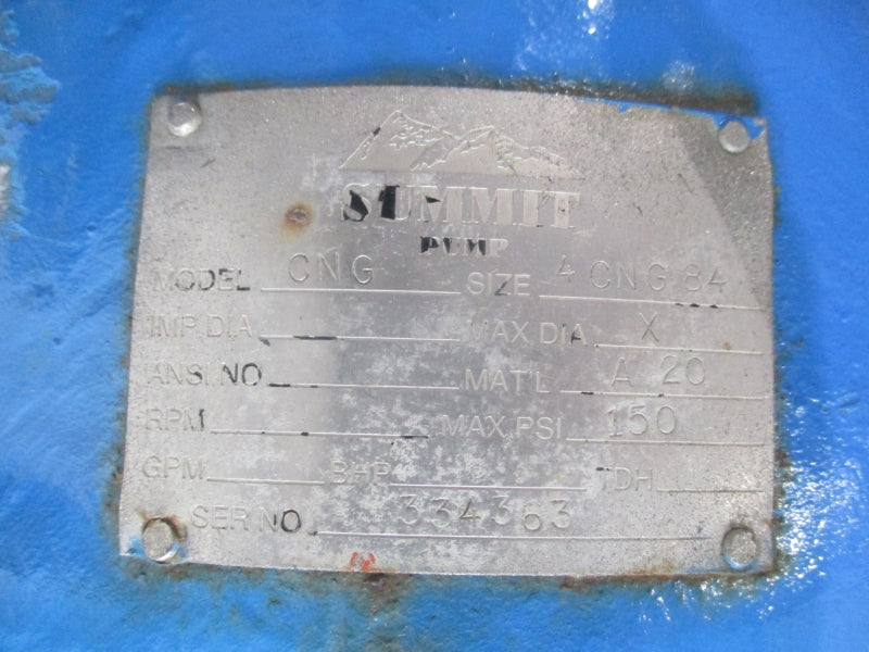 SUMMIT PUMP CNG 4CNG84 150PSI 4CNG84 UNMP