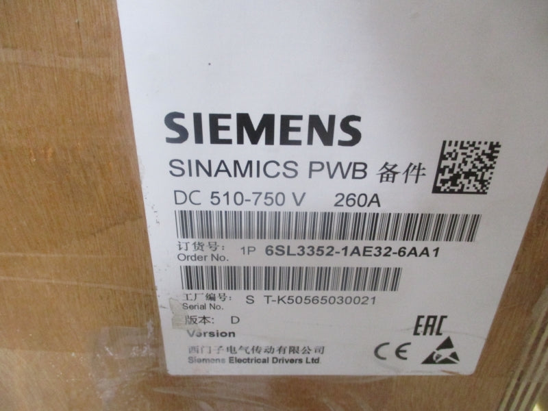SIEMENS 6SL3352-1AE32-6AA1 510-750V NSMP