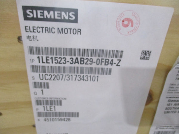 SIEMENS 1LE1523-3AB29-0FB4-Z NSMP