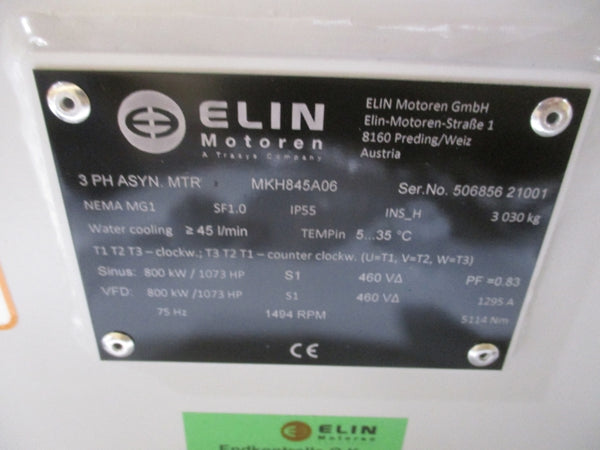 ELIN MOTOREN MKH845A06 460V 1295A NSNP