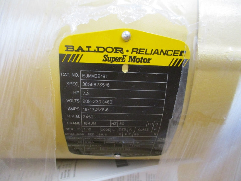 BALDOR EJMM3219T 208-230/460V 18-17.2/8.6A NSMP