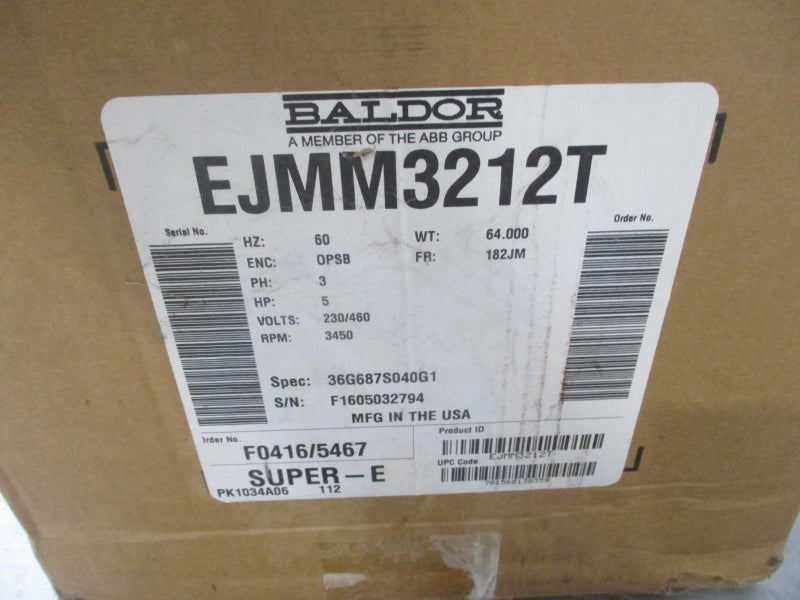 BALDOR EJMM3212T 230/460V 12/6A NSMP