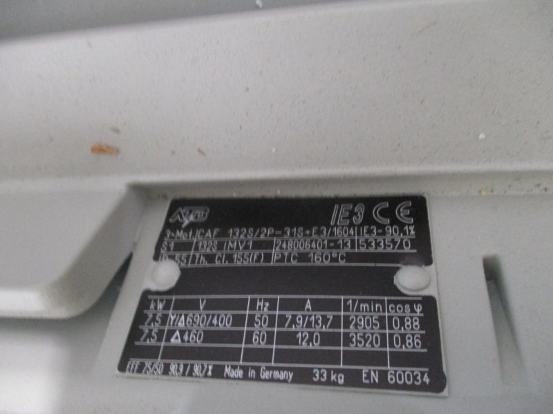 ATB SM 50-20/2 CAF132S/2P-31S+E3/1604 460V 12.0A UNMP