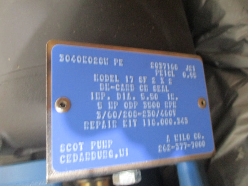 SCOT PUMP 2 X 2 3040K028WPE 230/460V 12.2/6.10A NSMP