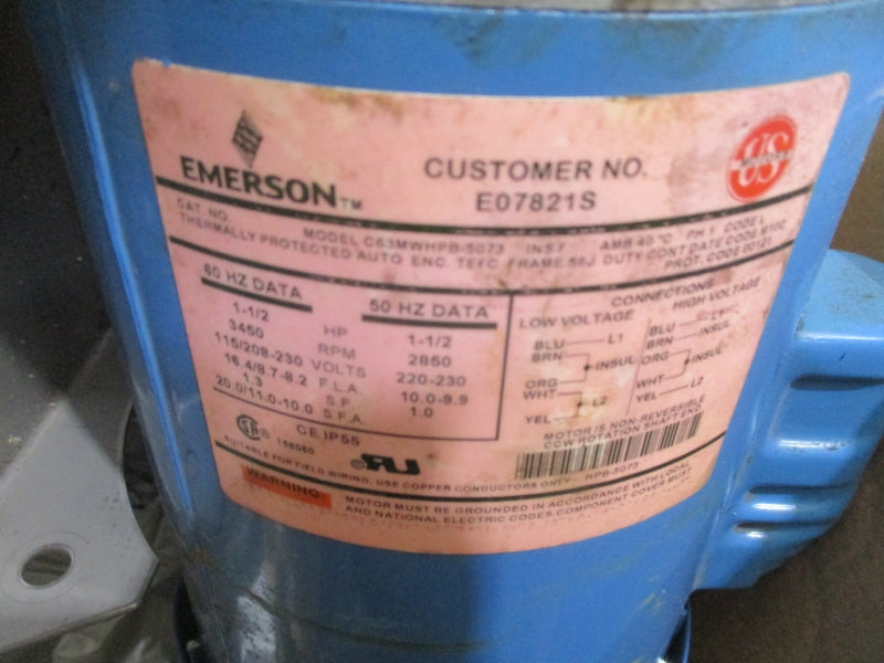 GOULDS PUMPS 1ST1F4C4 115/208-230V 16.4/8.7-8.2A 1X1 1/4-6 NSMP