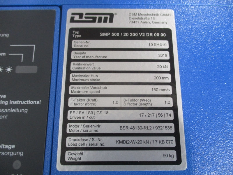 DSM SMP500/20200V2DR0000 NSMP
