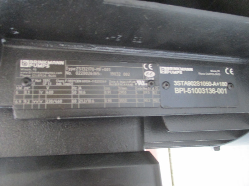 BRINKMANN PUMPS ZS132170-MF+001 230/460V  21.2/10.6A NSNP