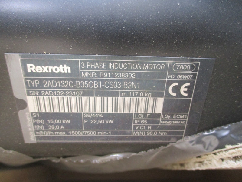 REXROTH 2AD132C-B350B1-CS03-B2N1 R911238302 380VAC 38.0A NSMP