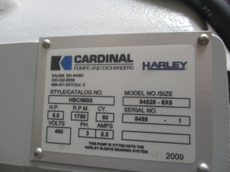 CARDINAL HBC/MB5 54528-6X6 460V 5.5A NSNP