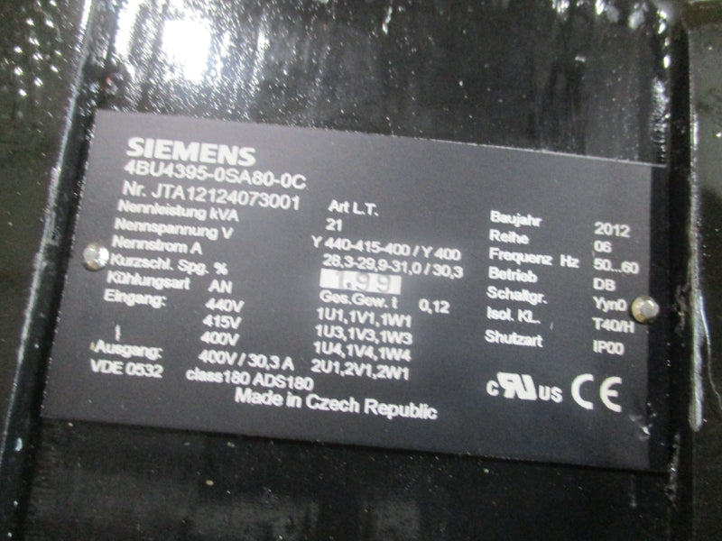 SIEMENS 4BU4395-0SA80-0C 440V 28.3A NSNP