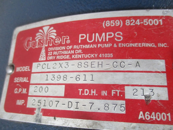GUSHER PCL2X3-8SEH-CC-A UNMP