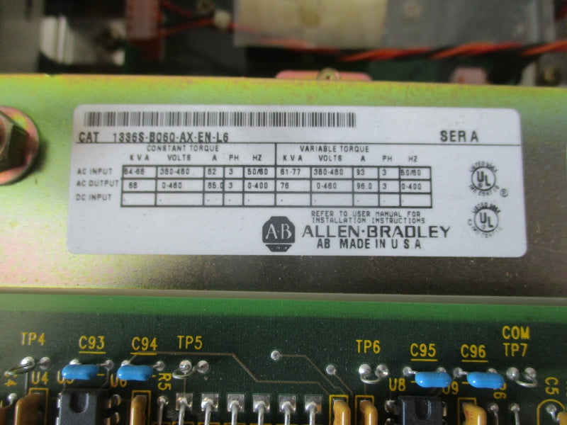 ALLEN BRADLEY 1336S-B060-AX-EN-L6 SER. A 380-480V 82A UNMP