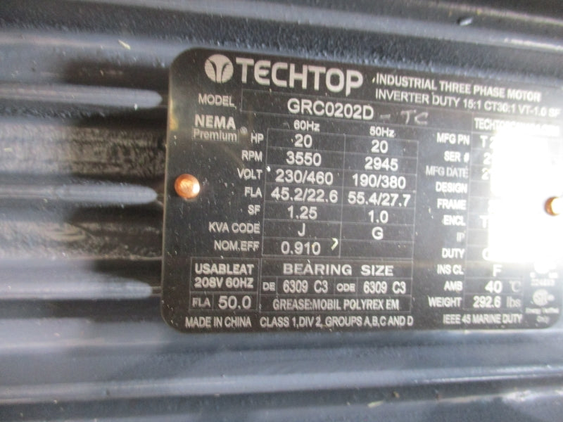 TECHTOP GRC202D-TC T266T20U2B 230/460V 45.2/22.6A NSMP