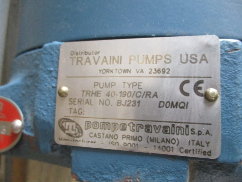 TRAVAINI PUMPS TRHE40-190/C/RA NSNP