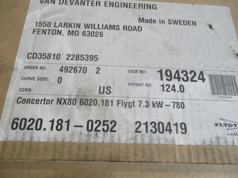 FLYGT 6026.181-2130419 380/480V 13.2/10.5A NSMP