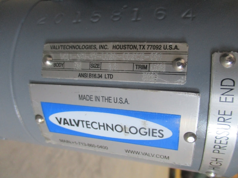 VALV TECHNOLOGIES VTI05DA0NH2BWH0 142PSI NSNP