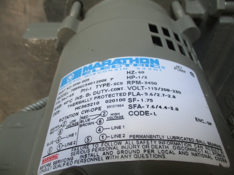 BELL & GOSSETT WC-6-20B 115/208-230V 5.6/2.7-2.8A 22PSI UNMP
