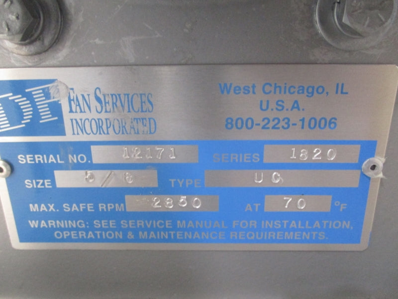 DP FAN SERVICES UC SER. 1820 115/230V 7.4/3.7A NSNP