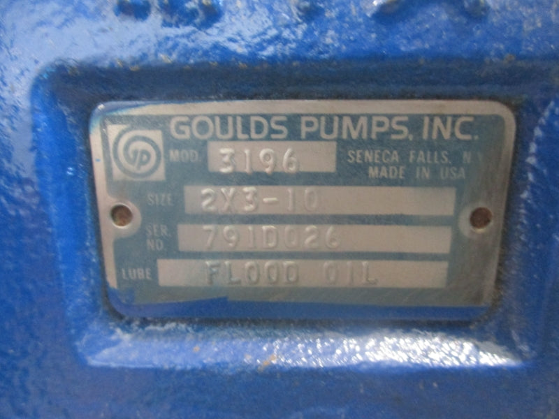 GOULDS PUMPS 3196 2X3-10 NSNP