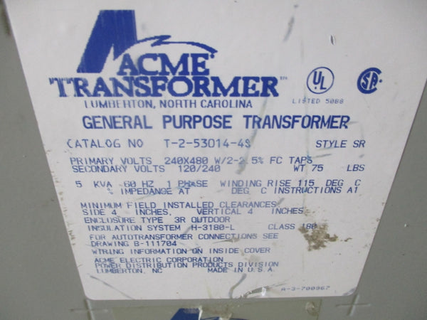 ACME TRANSFORMER T-2-53014-4S 240X480V UNMP