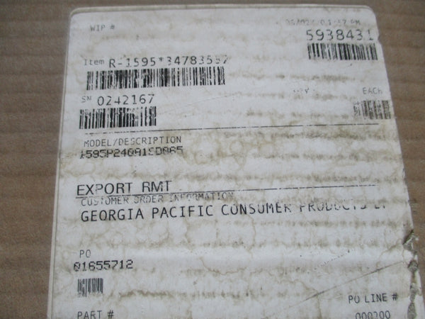 ROSEMOUNT ORIFICE PLATE 1595P240A15D065 24" NSMP