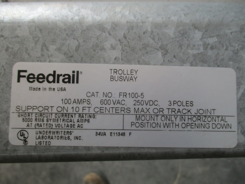 FEEDRAIL FR100-5 600VAC 100A NSNP