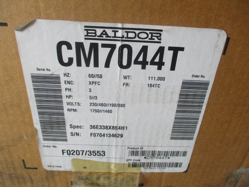 BALDOR CM7044T 230/460V 13.4/3.7A NSMP