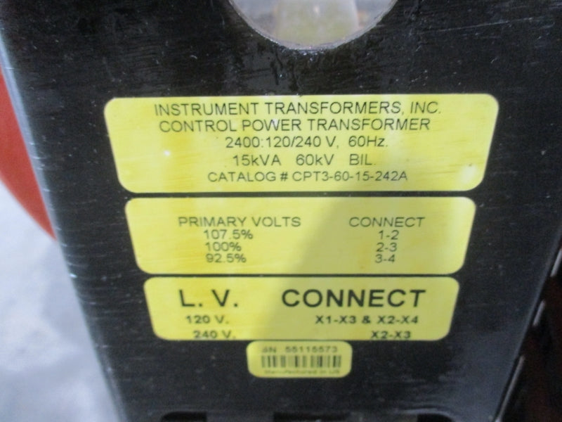 INSTRUMENT TRANSFORMERS CPT3-60-15-242A  2400:120/240V UNMP