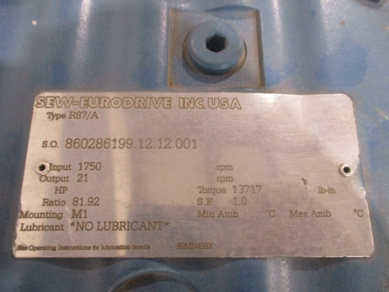 SEW-EURODRIVE R87/A UNMP